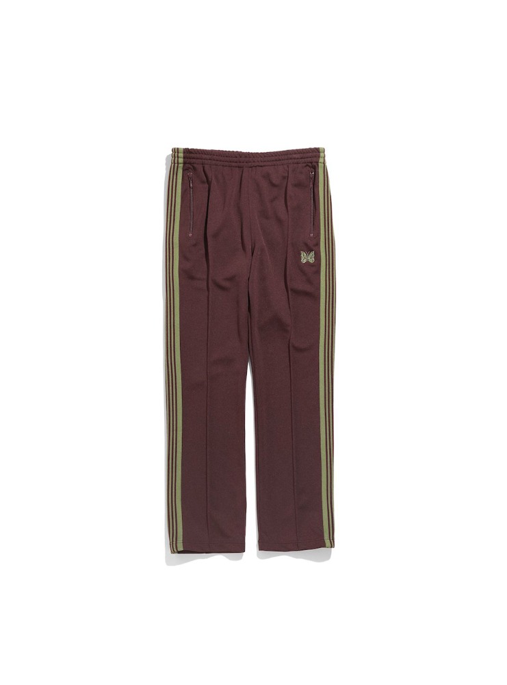 NEEDLES - Narrow Track Pant &quot;Poly Smooth(Maroon)&quot;